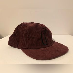 Obey Burgundy Dark Red Hat Snapback Corduroy